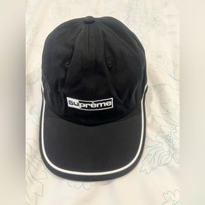 Supreme 20Ss/Piping 6Panel/Cap/Free/Cotton/Black/Men'S E0U25